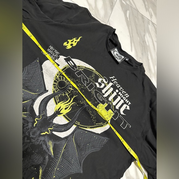 Killstar Longsleeve goth gothic satanic shirt moon print devil bat print graphic - Picture 9 of 11